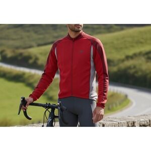 Pearl Izumi Ultra Sensor Long Sleeve Jersey Full Zip Cycling Jacket Mens Med Red